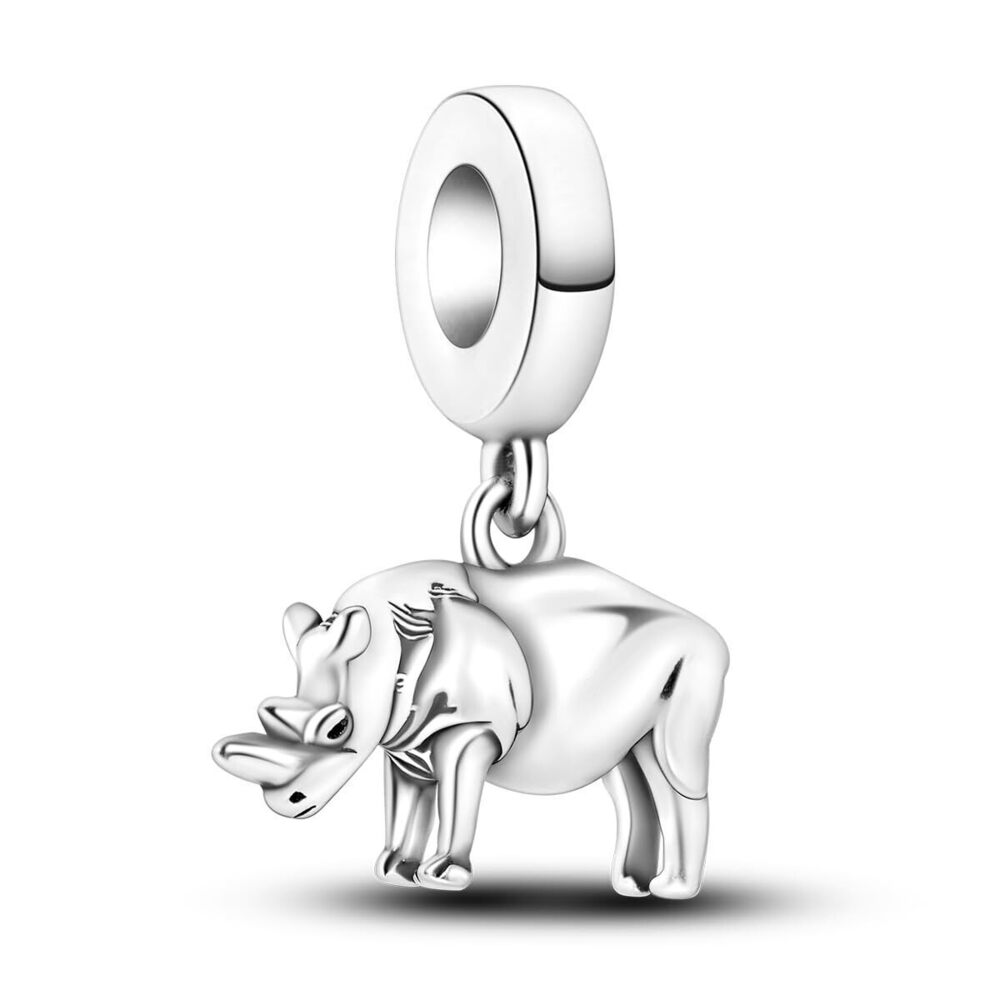 6992 925 Sterling Silver Charm for Bracelets And Necklace Heart Bow Flower